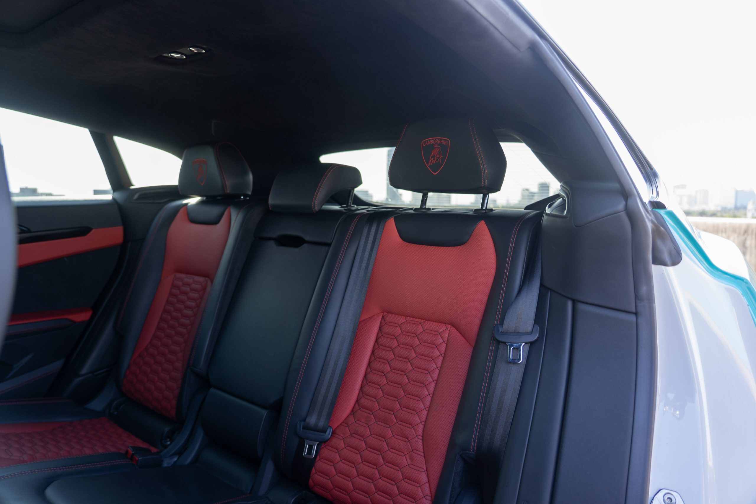 Lamborghini Urus red seats Houston rental