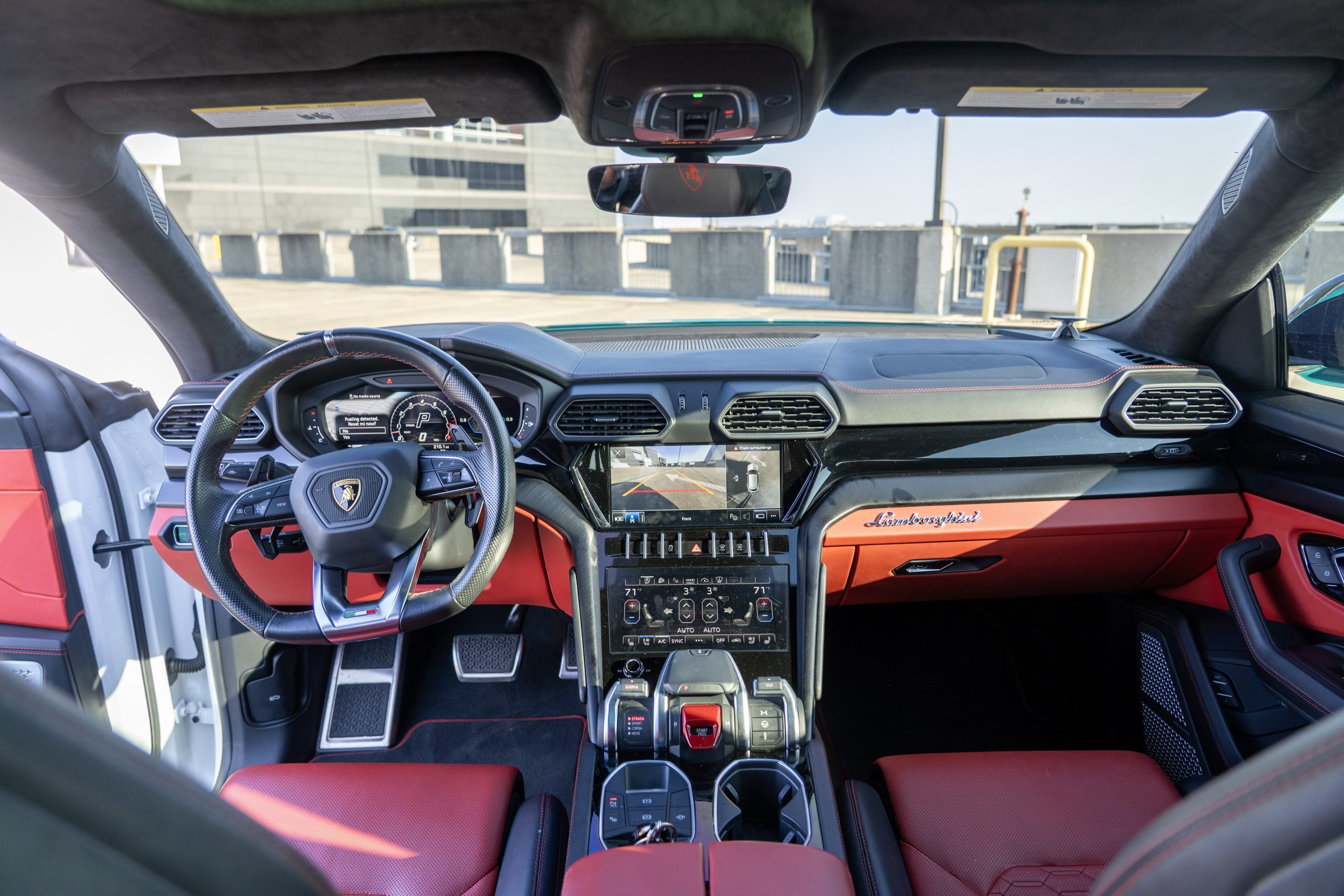 Lamborghini Urus red interior Houston rental