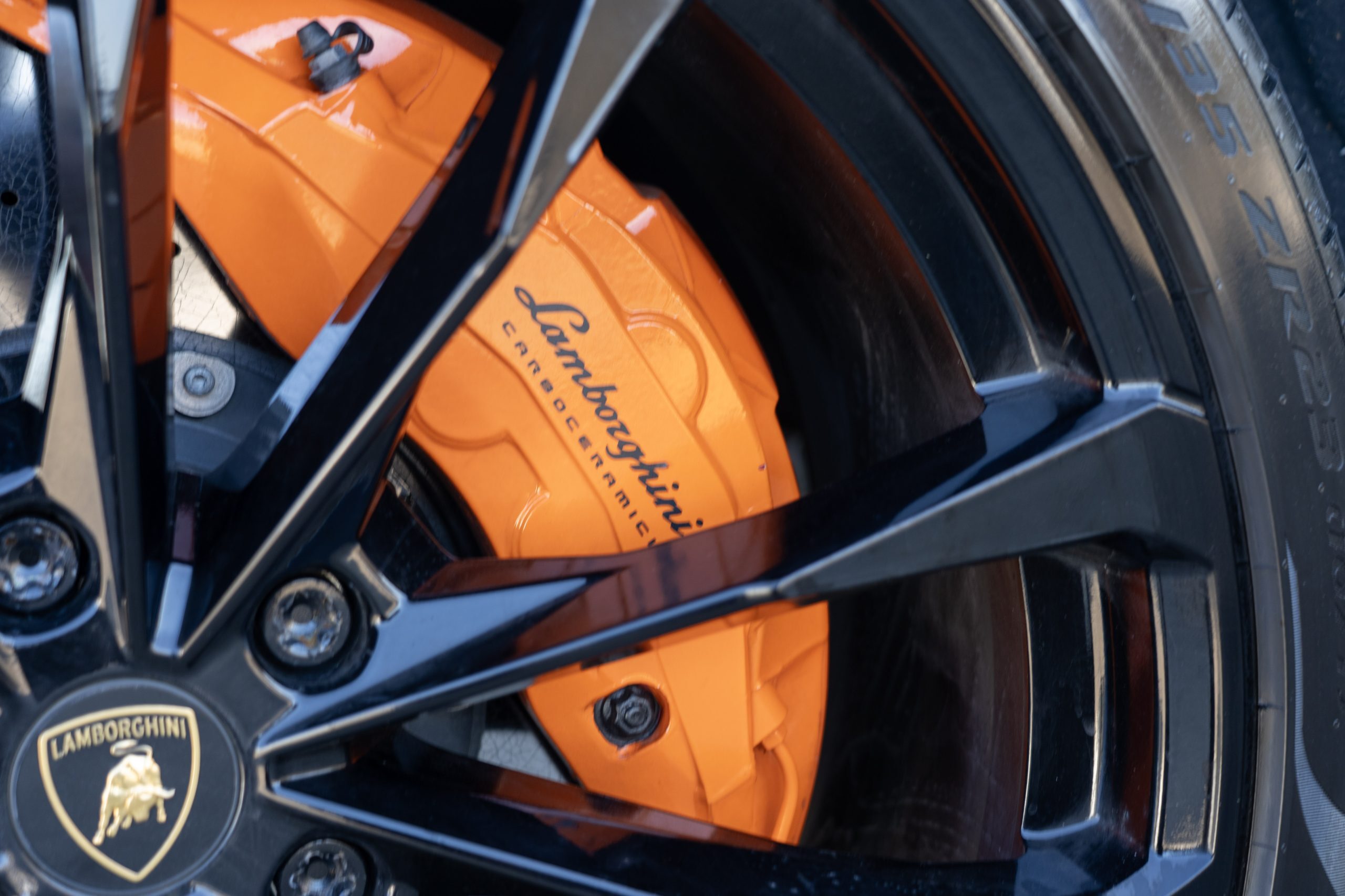 Lamborghini Urus orange brake caliper Houston
