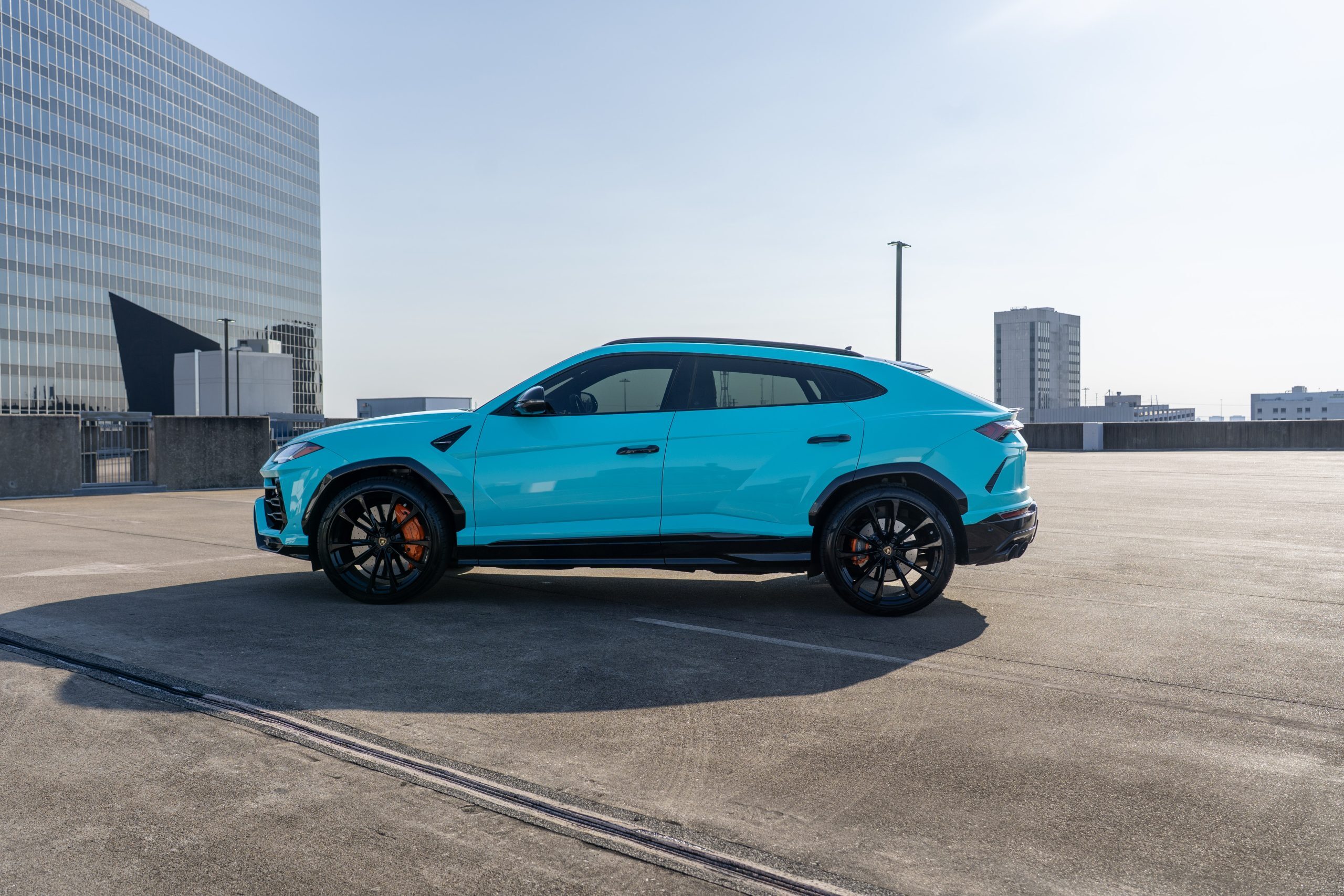 Lamborghini Urus rear angle Houston rental