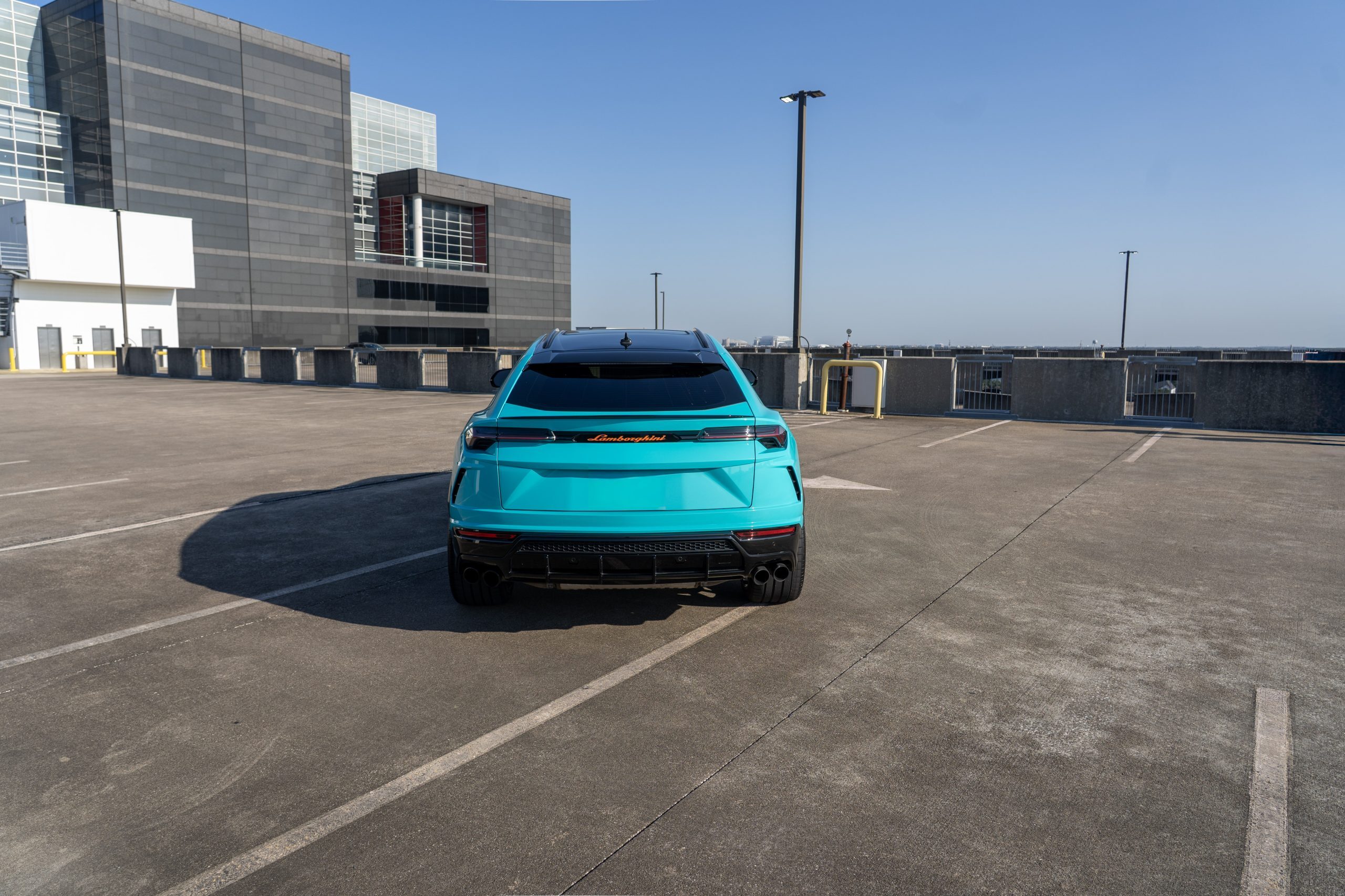 Lamborghini Urus rear view Houston exotic rental