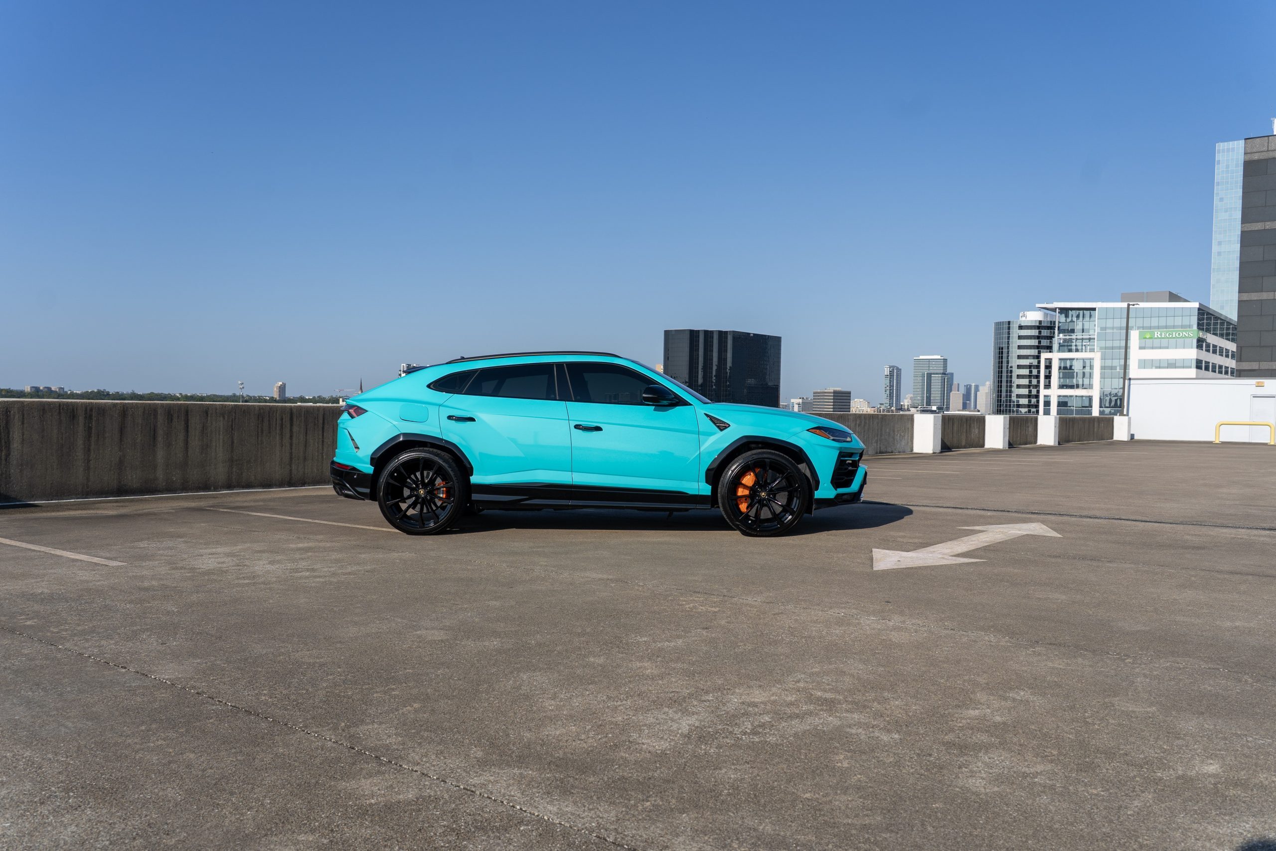 Lamborghini Urus rear three-quarter Houston rental